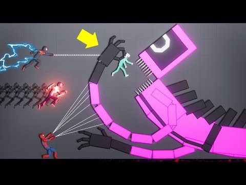 Spider-Man Trio (Tom,Miles,Spider-Man 2099) saves Proples from Pink Soldier Mutant