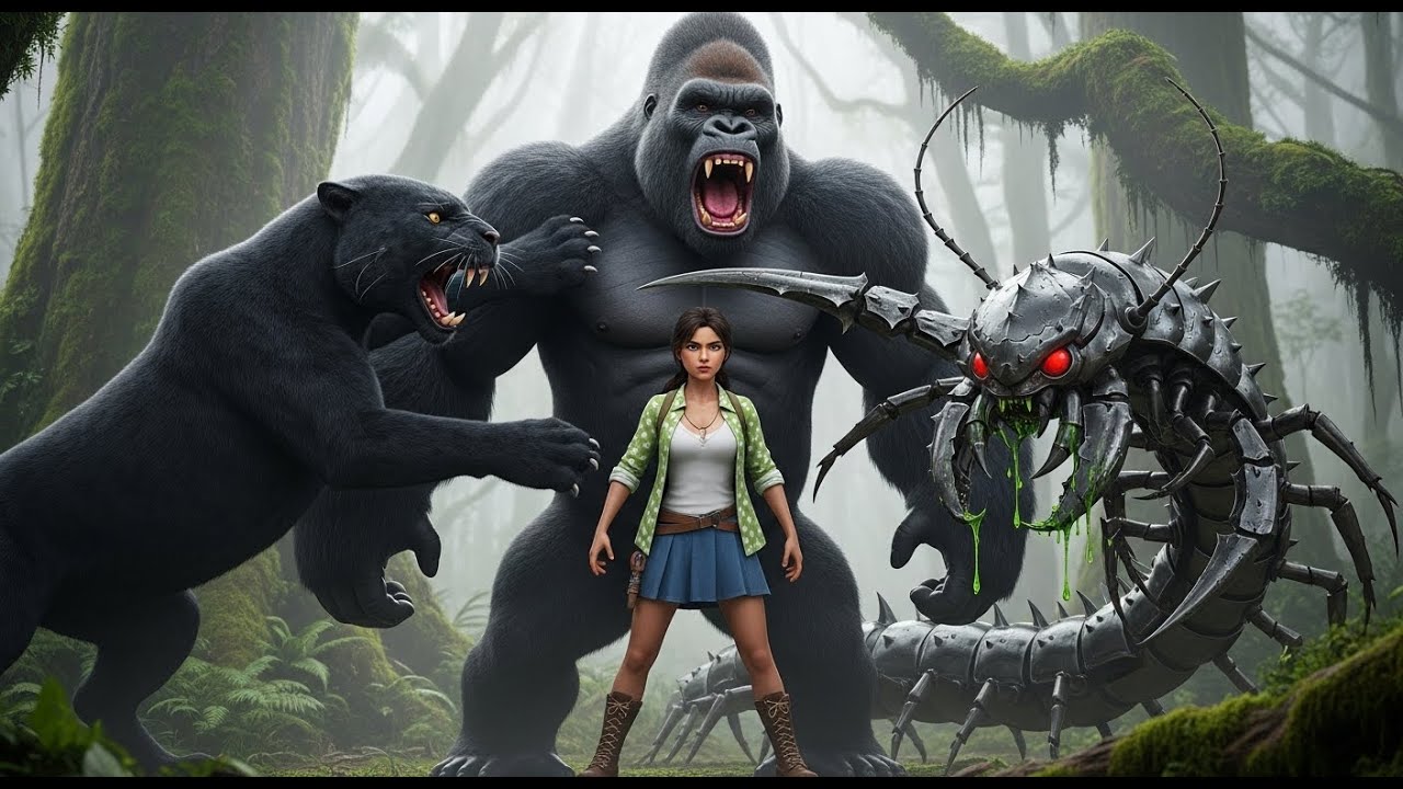 Kobra vs Pather: The Giant Beast Battle 3D Animation/King Kong movie