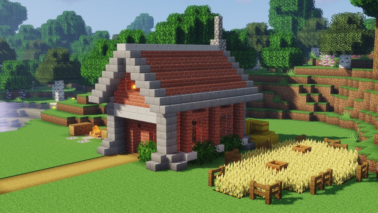 Minecraft: How to Build a Starter Brick House | Minecraft tutorial