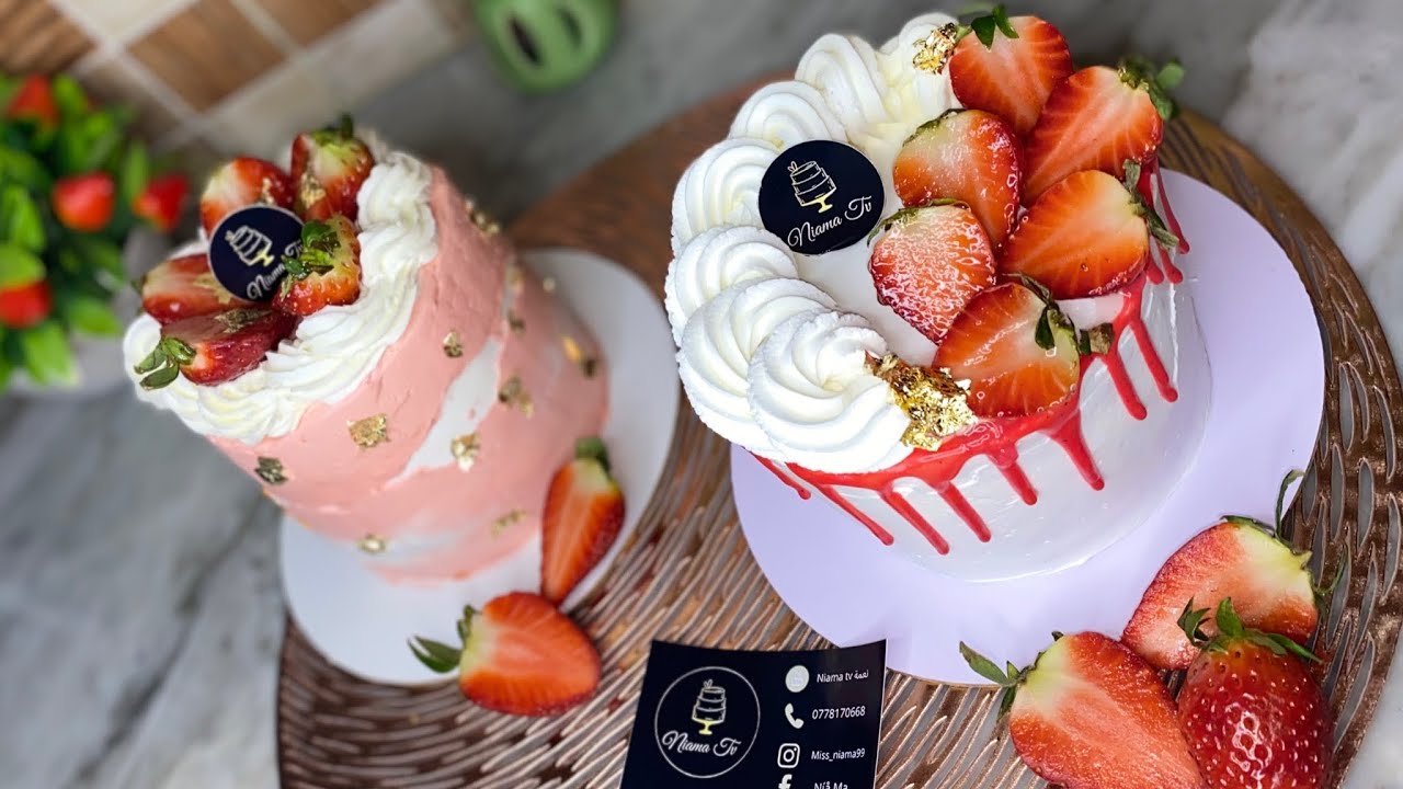ميني لاير كيك بالفراولة 🍓 mini layer cake à la fraise