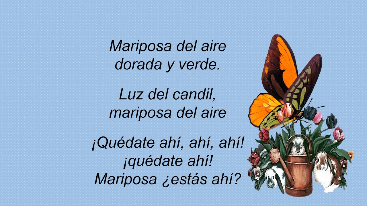 POEMA MARIPOSA DEL AIRE YouTube