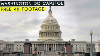 Washington DC Capitol 4K FREE STOCK FOOTAGE