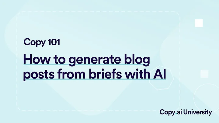 Easy Guide: Creating Blog Posts from Briefs with Copy.ai