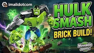 🔥 Building a Giant Green Hulk 💚 Powerful Moveable Marvel Block Action Figure Toy #imalidotcom 