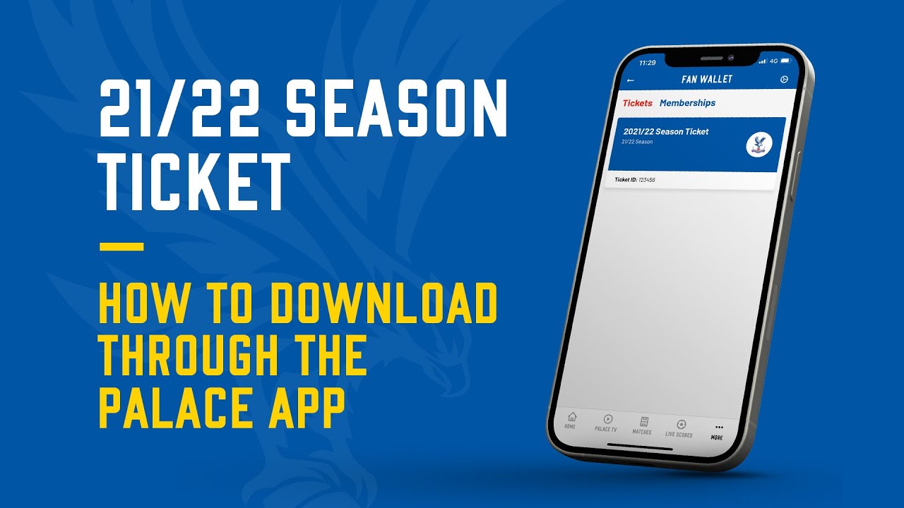 How to download your ticket to your Apple Wallet / Google Pay using the Crystal Palace app