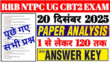 RRB NTPC UG Cbt 2 Exam Analysis 2025 | RRB NTPC UG Cbt 2 Paper Analysis | Ntpc Today Question Review