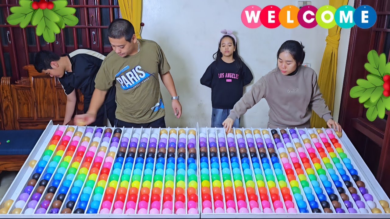 Головоломка с сортировкой шариков, весёлая семейная игра ASMR ☆ Уровень 33