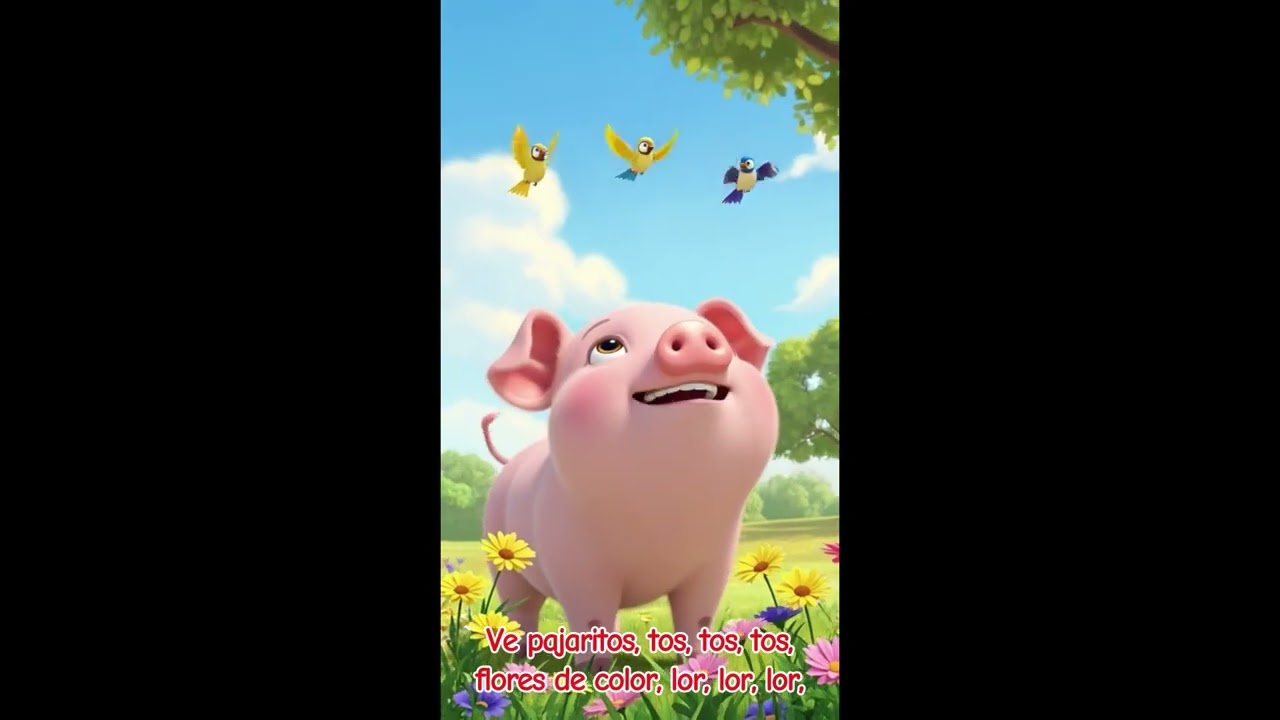 baila  el chanchito to, to ,to(🐷) + risa (😂/🤣) →