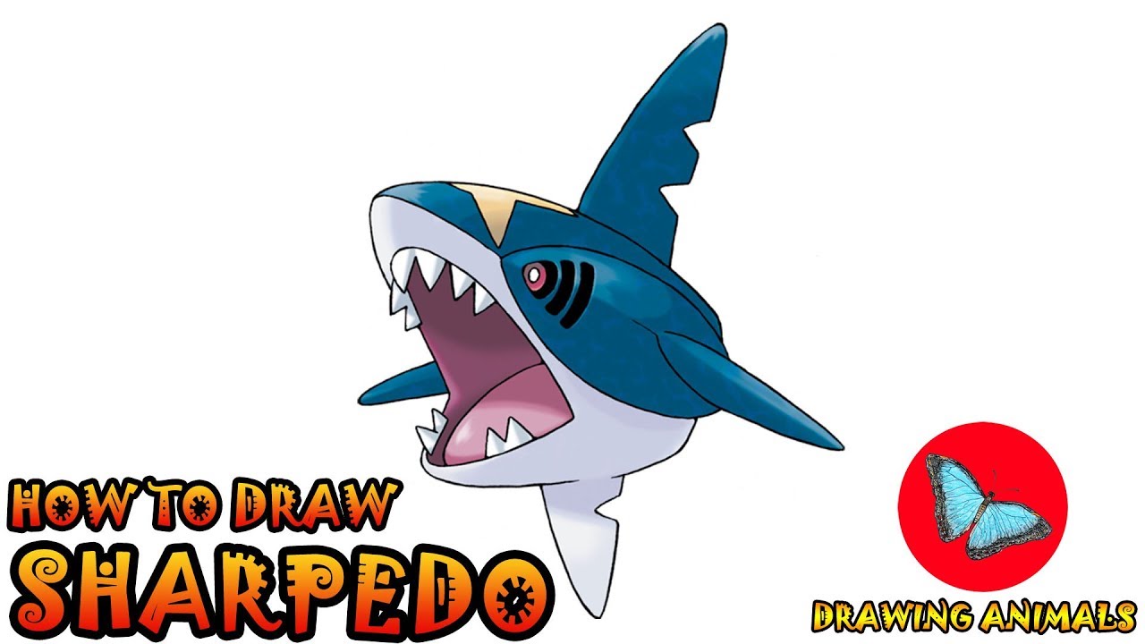 How To Draw Sharpedo Pokemon | Coloring and Drawing For Kids