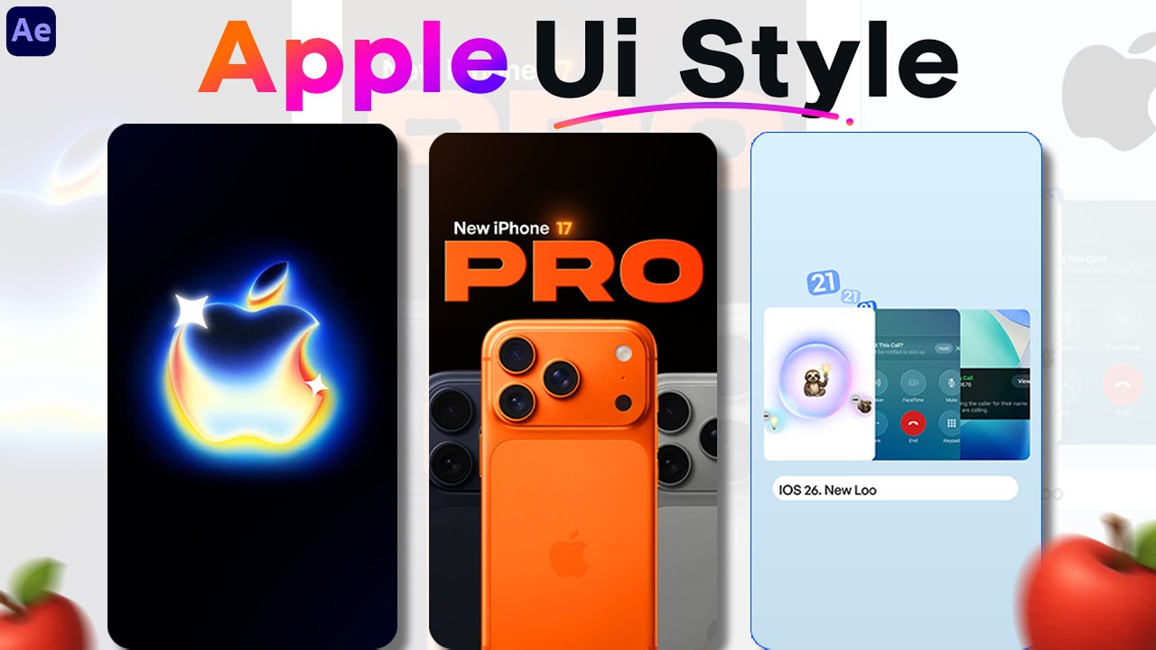 How to Make Viral APPLE UI STYLE Animations | After Effects Tutorial ...