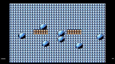 Atari 800XL 7 Software sprites running at 25fps over animated background with front layer