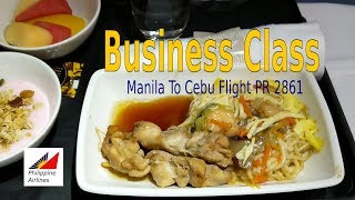 Philippine Airlines Business Class Flight PR2861 Manila to Cebu Flight