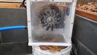 Not enough water to spin the turbine :/