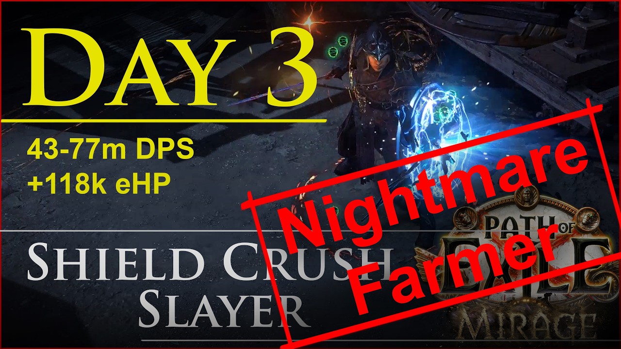 Day 3 Shield Crush Slayer | Build Update [+75m DPS] | PoE1 - YouTube