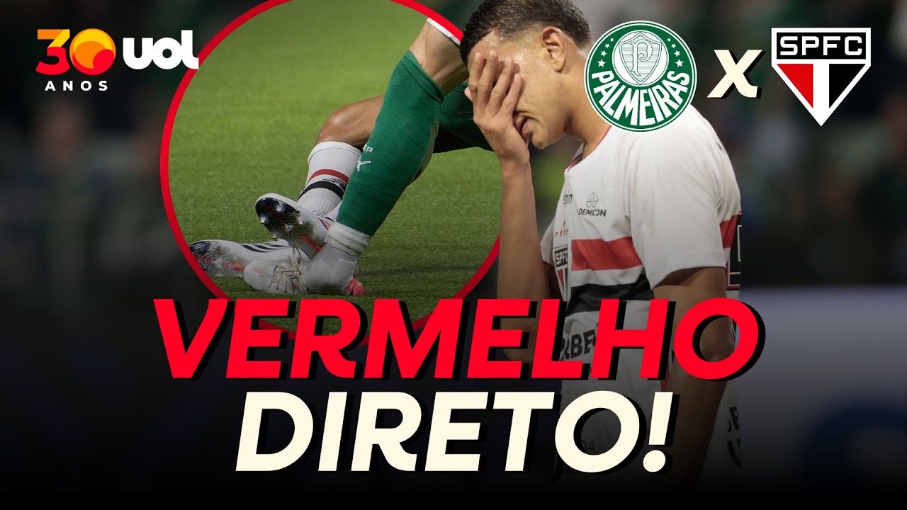 VERMELHO PRO SÃO PAULO! OSORIO FAZ FALTA DURA EM PIQUEREZ, DO PALMEIRAS, E É EXPULSO NO CHOQUE-REI
