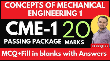 Diploma CME1 passing package|Diploma mechanical CME1 passing package|CME1 Passing package 