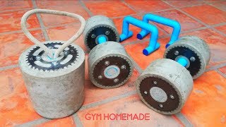 Top 3 Awesome Homemade For Gym At Home /How To Make Kettlebell / Dumbbells/Push Up Bars