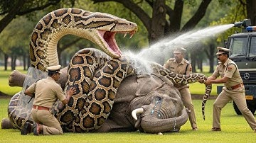 Brave Heroes Fight Giant Snake In Epic Battle To Rescue Mother Elephant