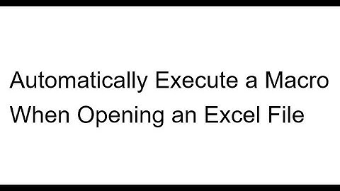 EXCEL VBA FTP Automatically Execute a Macro When Opening an Excel File