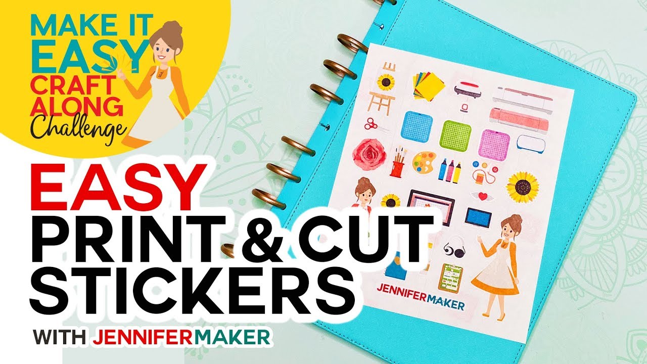 HOW TO MAKE STICKERS WITH A CRICUT USING PRINT THEN CUT AND THE OFFSET TOOL, EVERYDAY JENNY