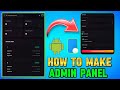 How to Create Admin Panel in Injector App | Firebase System Full Tutorial