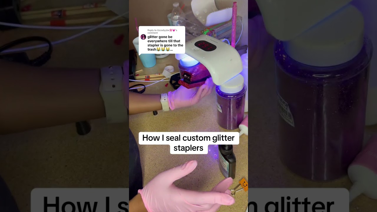 How I seal custom glitter staplers 