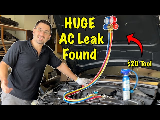 Finding AC Leaks in Empty System – No Freon, No Problem class=