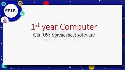 Lecture # 39 Chapter # 09 Spreadsheet Software Complete.
