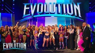 The Women's Division celebrates historic night with Ronda Rousey: WWE Evolution 2018 (WWE Network) screenshot 4