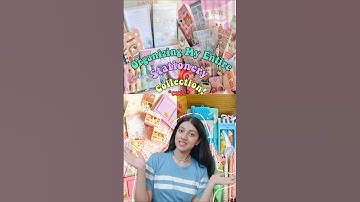 I ORGANIZED MY ENTIRE *CUTE* STATIONERY COLLECTION🍡🐚🦩 #shorts #youtubeshorts