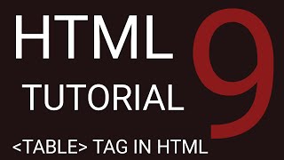 HTML Tutorial for Beginners - 09 - Tabel tag in html in hindi