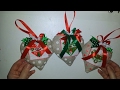 DIY Різдвяні сердечка з вишивкою та бантиком. Embroidered Christmas hearts