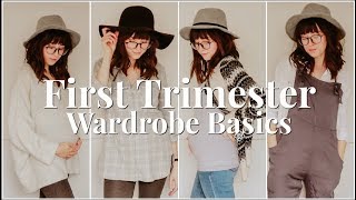 FIRST TRIMESTER WARDROBE BASICS | TIPS & OUTFIT IDEAS ON A BUDGET