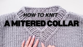 How to knit a mitered (mitred) edge