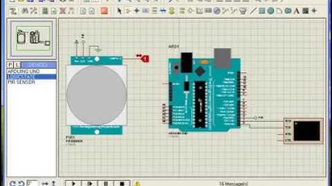 PIR SENSOR & ARDUINO UNO ON PROTEUS