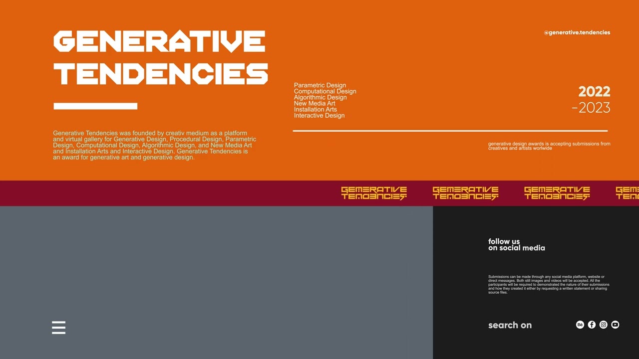 Generative Tendencies : Generative Design Awards by Creativ Medium