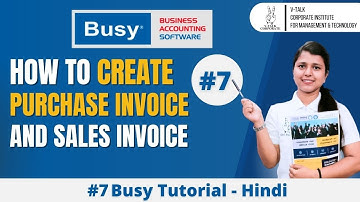 How To Create Purchase & Sales Invoice in Busy |Tutorial in Hindi Lesson 07 ! #vtalkinstitute #busy
