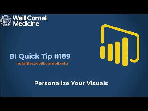 BI Quick Tip #189: How to personalize your visuals in Power BI