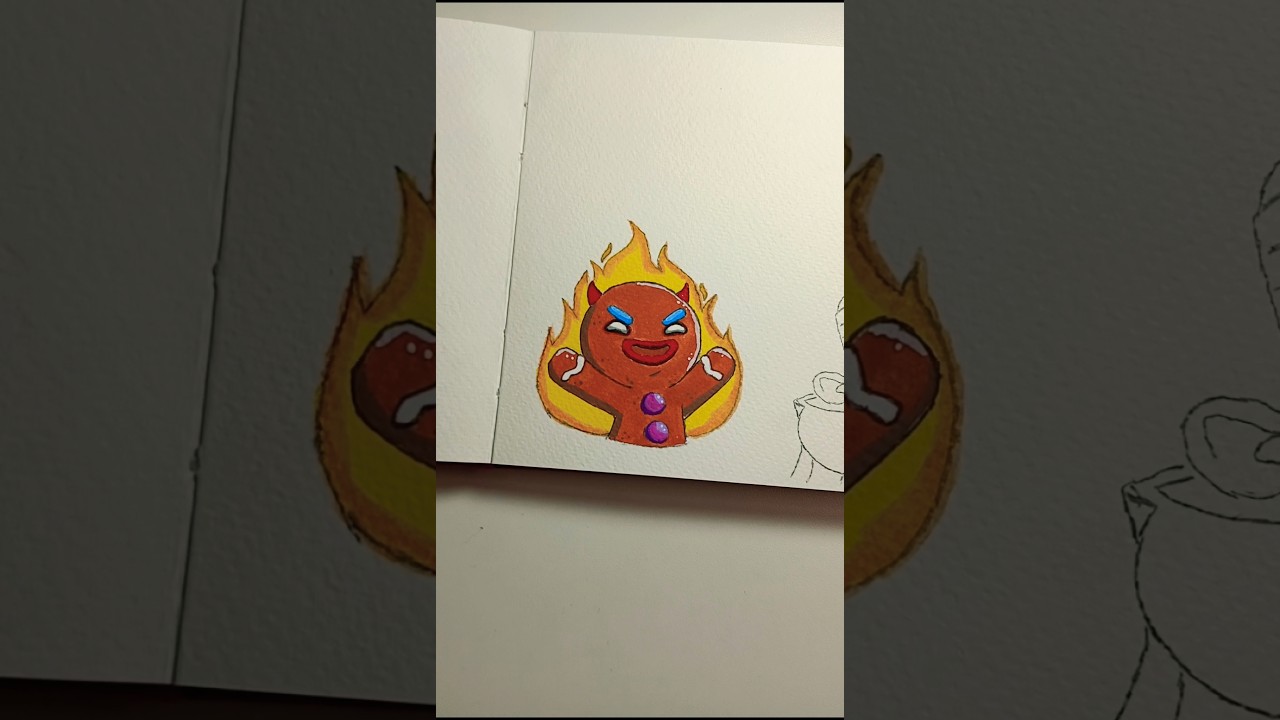 Painting Gingy from Shrek!🍪🧡