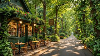 Fresh Ambience at a Lush Forest Café ☕ Soft Morning Jazz for a Great Start & Deep Relaxation screenshot 1