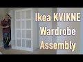 IKEA KVIKNE Wardrobe with 2 sliding doors assembly