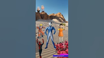 SpiderMan Ultraman TAYO Naruto Play Squid Game  #spiderman #squidgame #squidgame2