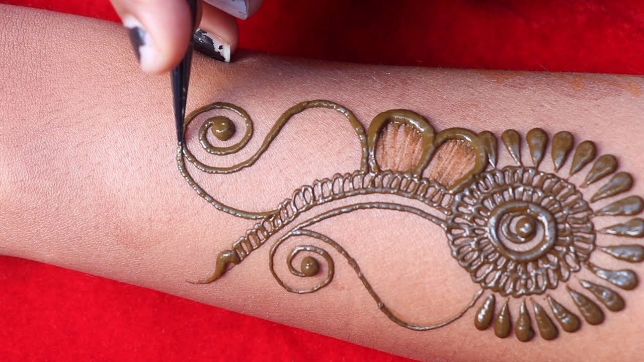 arebic easy beautiful mehndi design || simple bridal henna mehndi ...