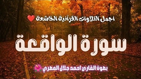 تلاوة مريحة للقلب❤️😔وهادئة سورة الواقعة كامل بصوت القارئ احمد جلال المصري 🌺🤩