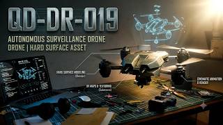QD-DR-019 | Autonomous Surveillance Drone | Hard Surface Asset