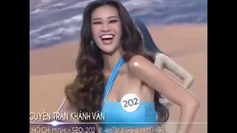 Phần thi Bikini của Khánh Vân trong đêm bán kết tại Miss Universe Việt Nam 2019