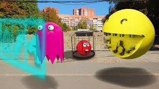 Real Life Pacman & Red Ball