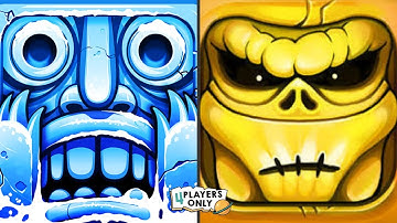 Temple Run 2 [CLEOPATRA, FROZEN SHADOWS Map] VS Zombie Run HD [BAD SANTA]