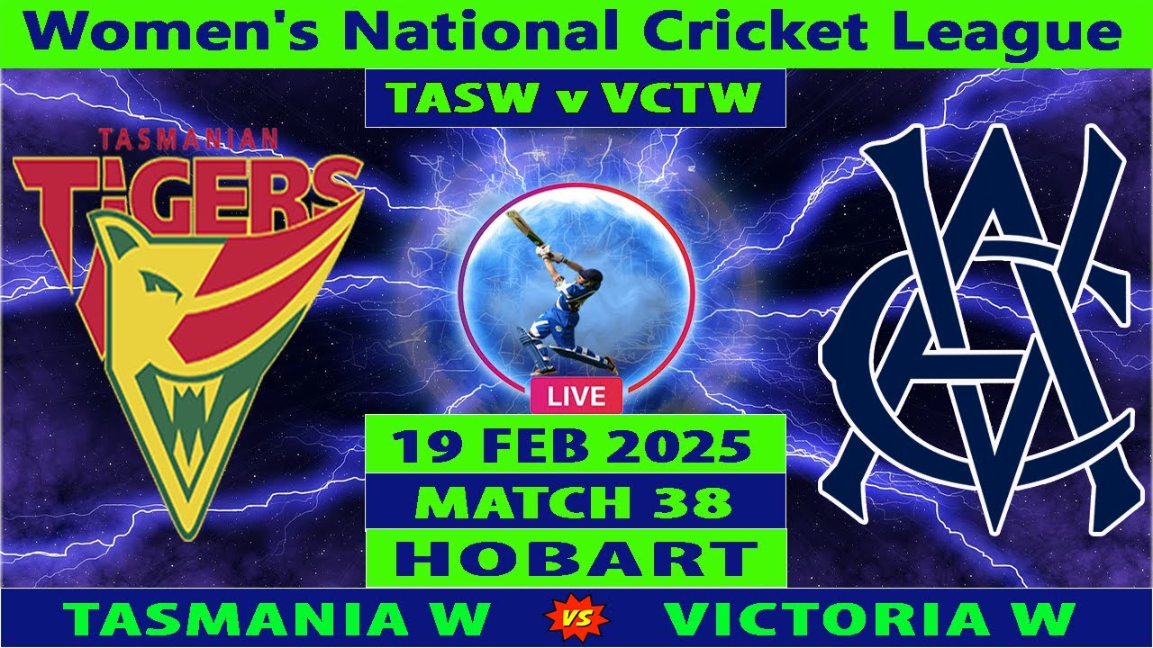 Tasmania Women vs Victoria Women | TASW vs VCTW | Women's National Cricket League | VCTW vs TASW