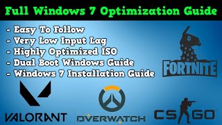 Windows 7 Optimization Guide - Fortnite - Valorant - CSGO - OverWatch - (FoxOS) "Low Input Lag" Profile